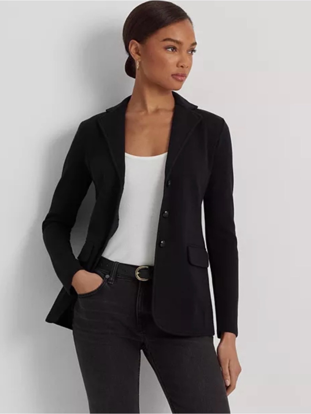 Lauren Ralph Lauren Black Knit Blazer Sz XXL 
Excellent condition.